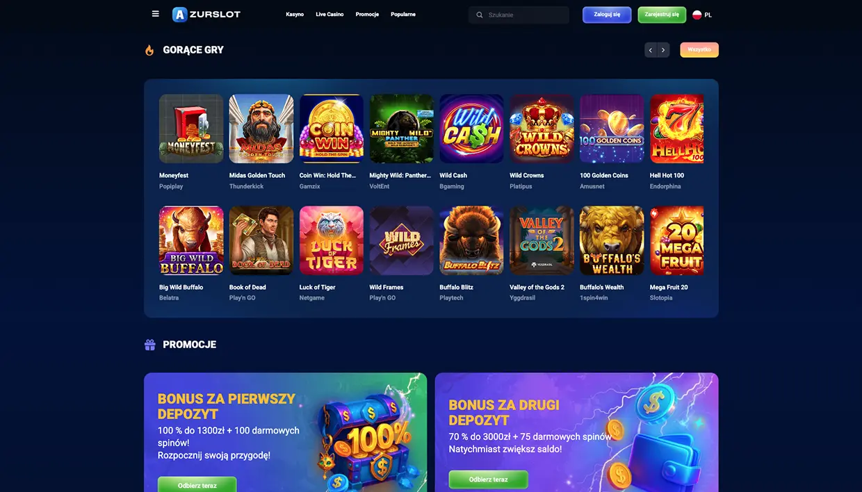 AzurSlot Gry Kasynowe